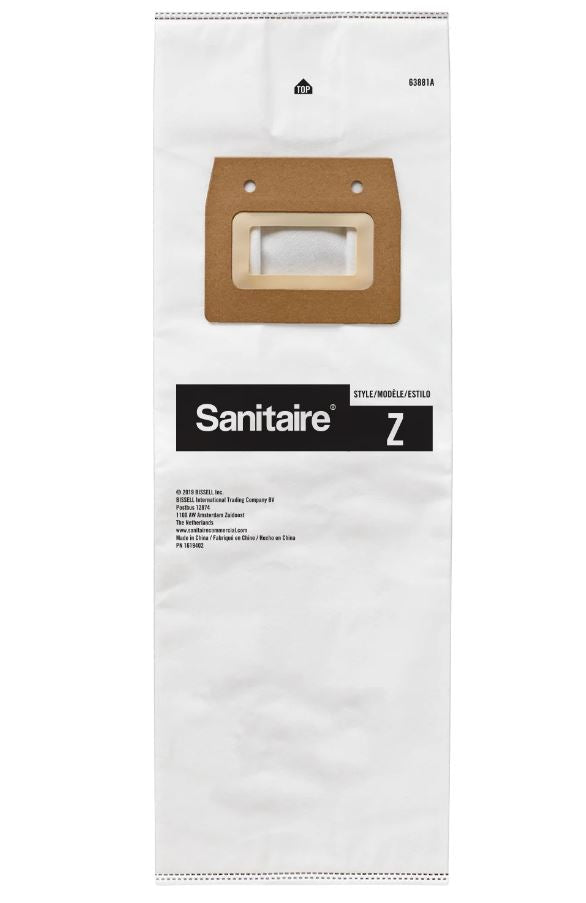 Sanitaire Style Z Allergen Vacuum Bags, 5-Pack, OEM# 63881A, Fits SC9050A S9020 Duralite