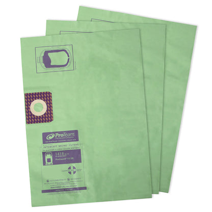 ProTeam ProGuard Wet/Dry Intercept Micro Filter Bags, 3-Pack, Fits 15 & 20 Gallon