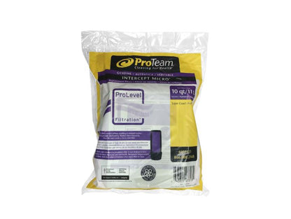ProTeam Super Coach Pro 10 Qt Vacuum Bags OEM, 10-Pack, OEM# 107313, 4-Level Filtration