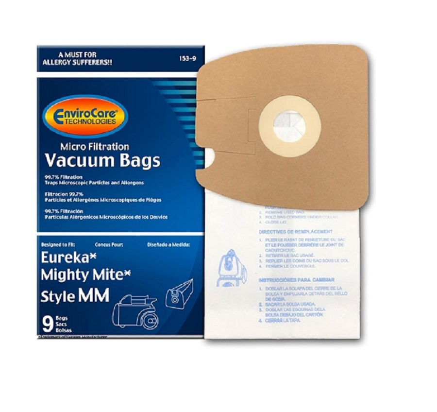 Sanitaire Type MM Vacuum Bags by Envirocare, 9-Pack, Fits SC3683 SC3686 SL3681