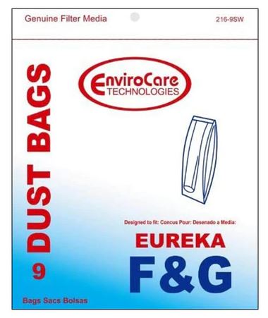 Sanitaire / Eureka F&G Vacuum Bags by Envirocare, 9-Pack, Fits S600 S800 & Eureka Series
