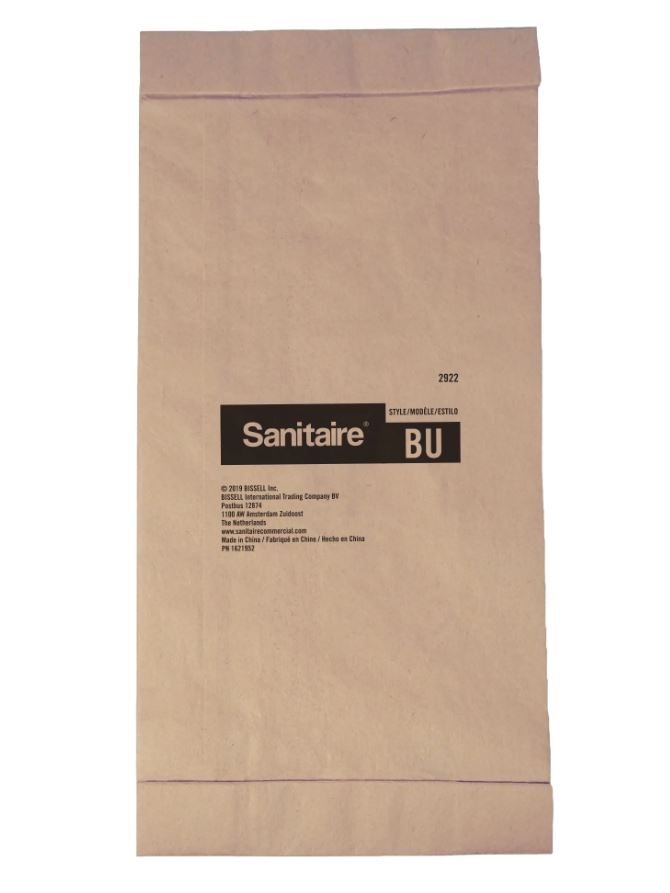 Sanitaire Style BU Vacuum Bags, 5-Pack, Fits SL4110A, Disposable Paper