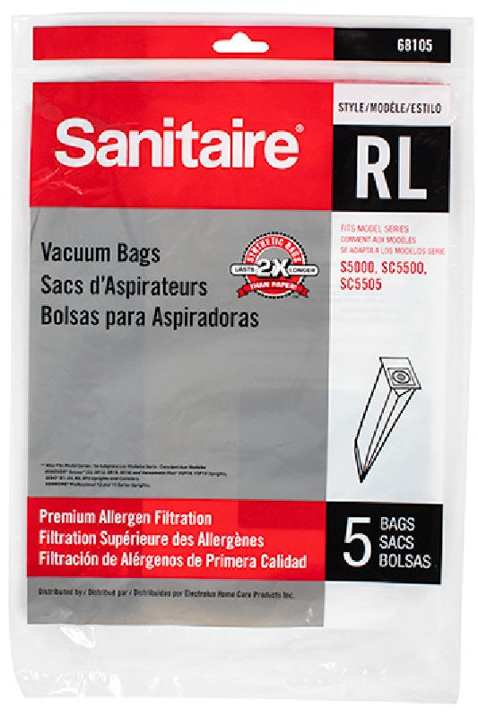 Sanitaire Style RL Vacuum Bags, 5-Pack, Fits SC5500 EON Windsor Sensor SEBO Kenmore