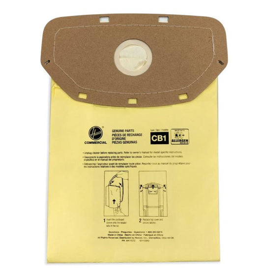 Hoover Hushtone Sealed Collar Allergen Vacuum Bags by Green Klean, 10-Pack, AH10232
