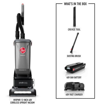 Hoover Commercial  HVRPWR 12-Inch 40V Brushless  Upright with Tool Kit