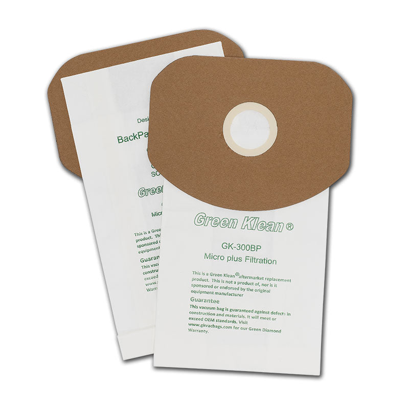 Sanitaire 6 Qt Backpack Vacuum Bags by Green Klean, 10-Pack, Fits SC412A Powr-Flite Koblenz