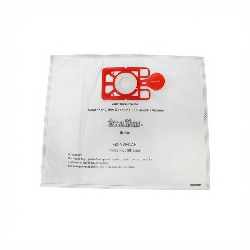 Nacecare® Numatic RSV RBV & Latitude Model Backpacks HEPA Replacement Vacuum Bags (OEM # NVM-1AH, 604011)