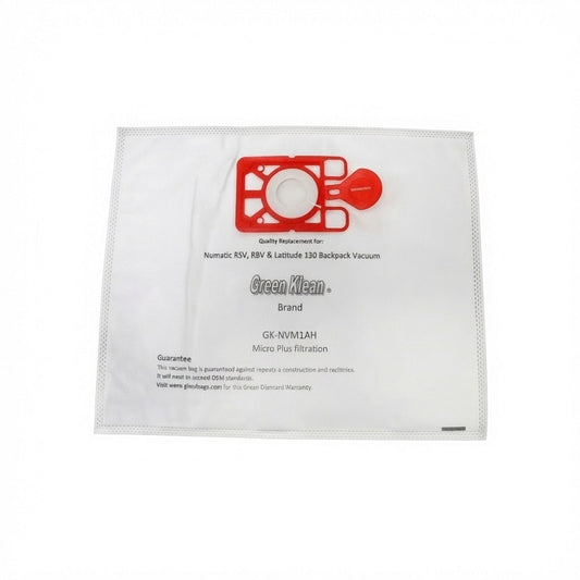Nacecare® Numatic RSV RBV & Latitude Model Backpacks HEPA Replacement Vacuum Bags (OEM # NVM-1AH, 604011)