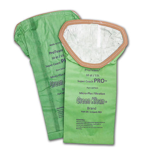 ProTeam Super Coach Pro 10 Vacuum Bags by Green Klean, 10-Pack, OEM# 107313