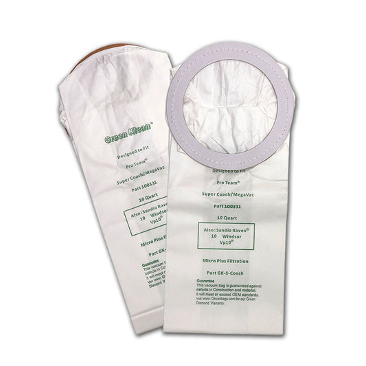 ProTeam 10 Qt Backpack Vacuum Bags by Green Klean, 100-Pack Case, OEM# 100331 450243