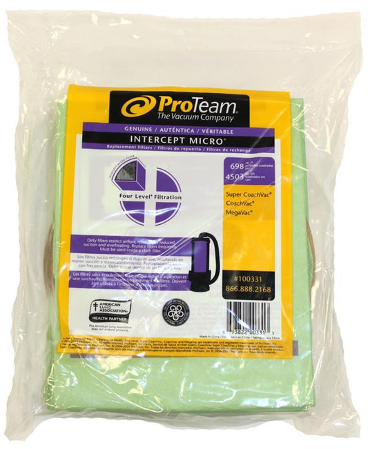 ProTeam 10 Qt Backpack Vacuum Bags OEM, 10-Pack, OEM# 100331, Fits Super CoachVac MegaVac
