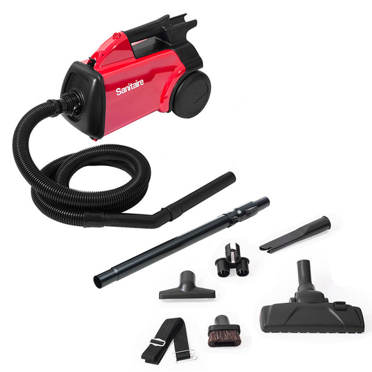 Sanitaire SC3683B Commercial Canister Vacuum, Allergen, 2.6 Qt, 20 ft Cord, On-Board Tools