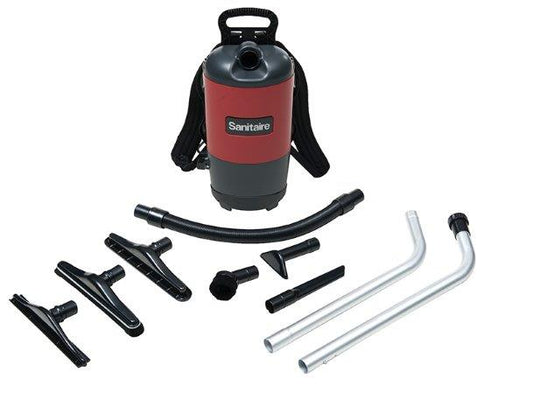 Sanitaire SC412B Commercial Backpack Vacuum, 6 Qt HEPA, 50 ft Cord