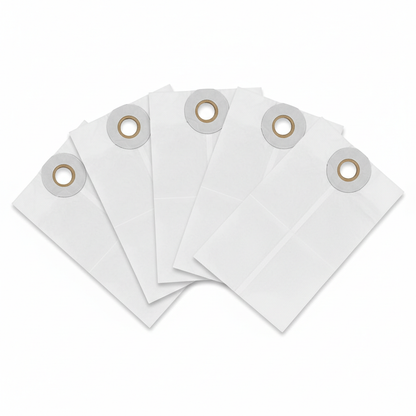 Sanitaire Style CU commercial vacuum replacement bags, 5-pack, white background