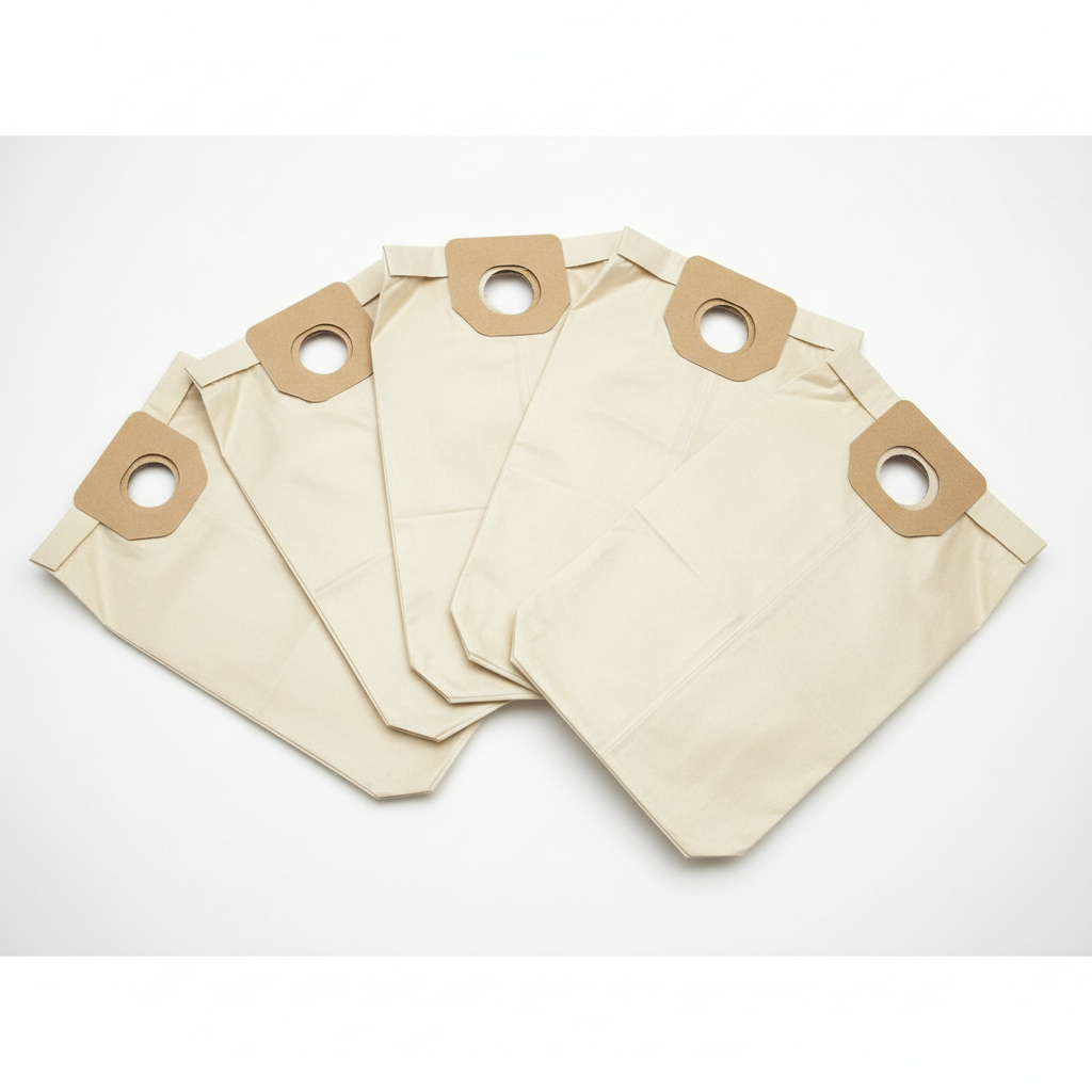 Sanitaire Style WA wide area commercial vacuum replacement bags, 3-pack, white background